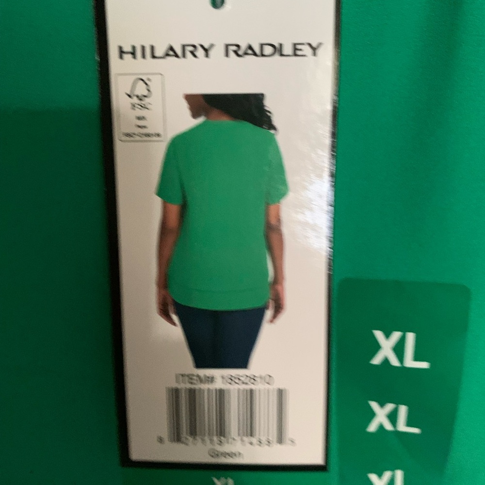 New Hilary Radley Women’s Vibrant Green Short Sleeve Blouse. Size XL - Picture 2 of 5